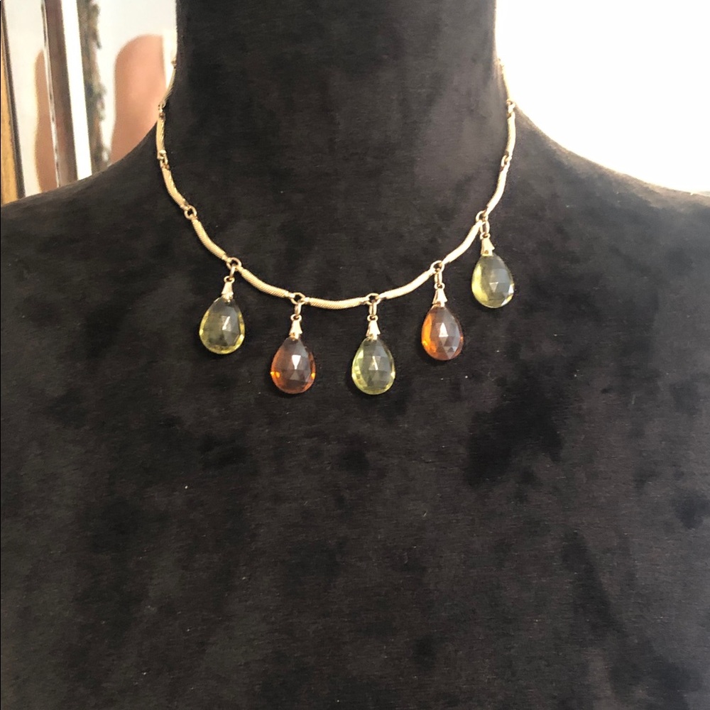 Vintage Sarah Coventry, 1975, Ember Tears Scalloped Necklace